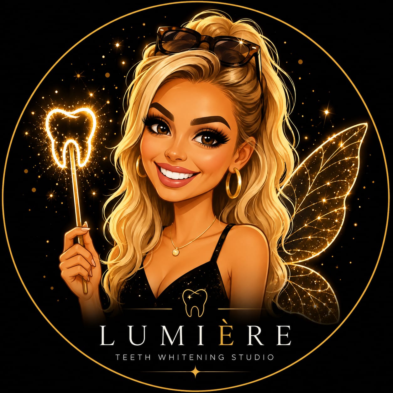 Lumiere teeth whitening fairy — Sharon's signature mascot